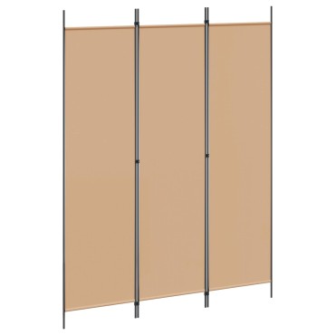 vidaXL 3-Panel Room Divider Μπεζ 150x200cm Ύφασμα