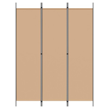 vidaXL 3-Panel Room Divider Μπεζ 150x200cm Ύφασμα