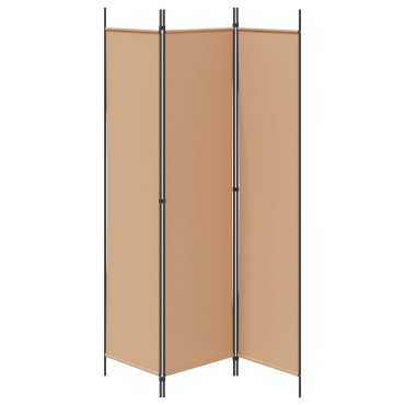 vidaXL 3-Panel Room Divider Μπεζ 150x200cm Ύφασμα