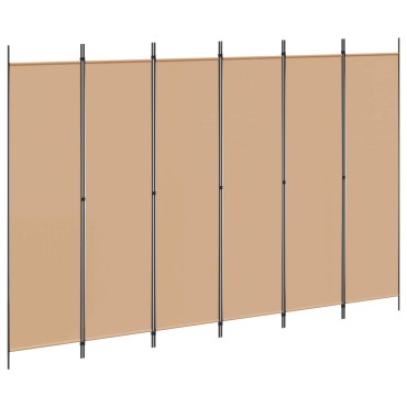 vidaXL Διαχωριστικό Δωματίου 6-Πάνελ Μπεζ 300x200cm Ύφασμα 1 τεμ.