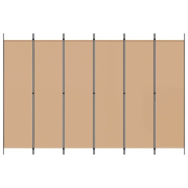 vidaXL Διαχωριστικό Δωματίου 6-Πάνελ Μπεζ 300x200cm Ύφασμα 1 τεμ.