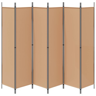 vidaXL Διαχωριστικό Δωματίου 6-Πάνελ Μπεζ 300x200cm Ύφασμα 1 τεμ.