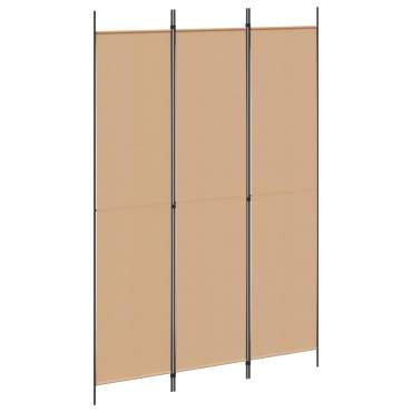vidaXL 3-Panel Room Divider Μπεζ 150x220cm Ύφασμα