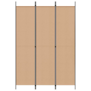 vidaXL 3-Panel Room Divider Μπεζ 150x220cm Ύφασμα
