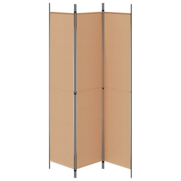 vidaXL 3-Panel Room Divider Μπεζ 150x220cm Ύφασμα