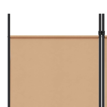 vidaXL 3-Panel Room Divider Μπεζ 150x220cm Ύφασμα
