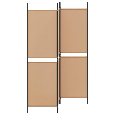 vidaXL 3-Panel Room Divider Μπεζ 150x180cm Ύφασμα