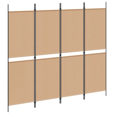 vidaXL Διαχωριστικό Δωματίου 4-Πανέλων Μπεζ 200x180cm Ύφασμα 1 τεμ.
