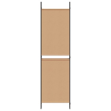 vidaXL 5-Panel Room Divider Μπεζ 250x180cm Ύφασμα