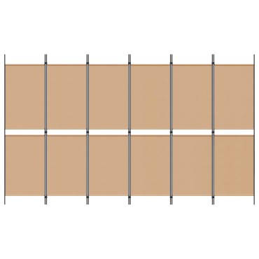 vidaXL Διαχωριστικό Δωματίου 6-Πάνελ Μπεζ 300x180cm Ύφασμα 1 τεμ.