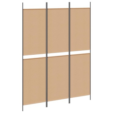 vidaXL 3-Panel Room Divider Μπεζ 150x200cm Ύφασμα