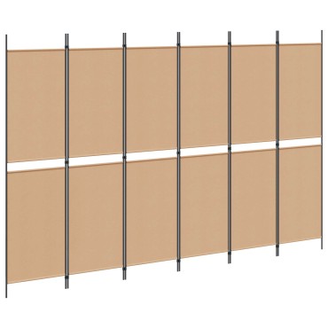 vidaXL Διαχωριστικό Δωματίου 6-Πάνελ Μπεζ 300x200cm Ύφασμα 1 τεμ.