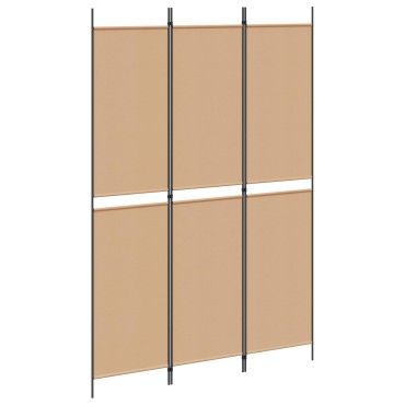 vidaXL 3-Panel Room Divider Μπεζ 150x220cm Ύφασμα