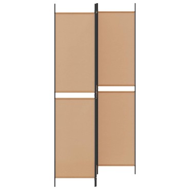 vidaXL 3-Panel Room Divider Μπεζ 150x220cm Ύφασμα