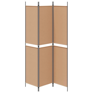 vidaXL 3-Panel Room Divider Μπεζ 150x220cm Ύφασμα
