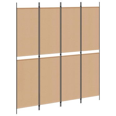 vidaXL Διαχωριστικό Δωματίου 4 Πάνελ Μπεζ 200x220cm Ύφασμα 1 τεμ.