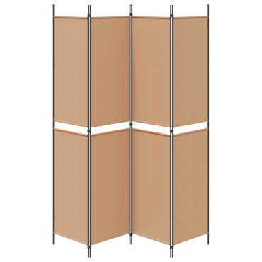 vidaXL Διαχωριστικό Δωματίου 4 Πάνελ Μπεζ 200x220cm Ύφασμα 1 τεμ.