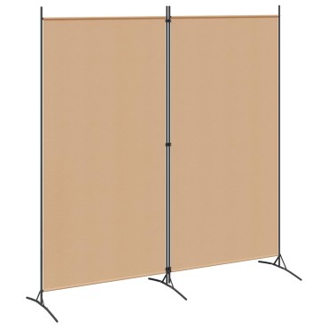 vidaXL Δίαυλος Δωματίου 2 Πάνελ Μπεζ 175x180cm Ύφασμα