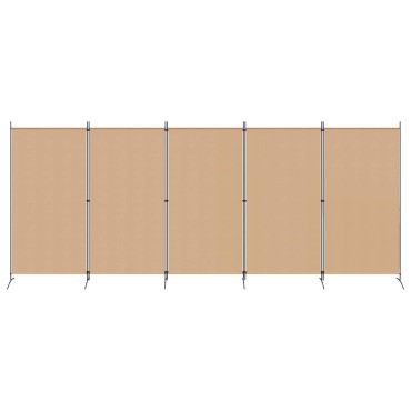 vidaXL 5-Panel Διχοτόμος Μπεζ 433x180cm Ύφασμα