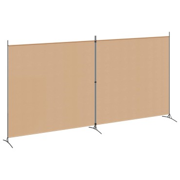 vidaXL Δίαυλος Δωματίου 2 Πάνελ Μπεζ 348x180cm Ύφασμα