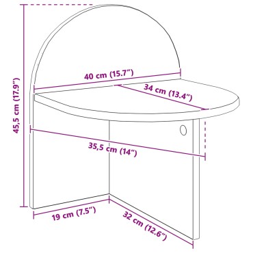 vidaXL Κομοδίνο 2 τεμ. Καπνισμένο Ξύλο Δρυός 40x35,5x45,5cm