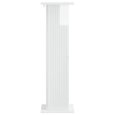 vidaXL Βάση φυτών 2 τμχ. Γυαλιστερό Λευκό 30,5 x 30 x 100,5 εκ