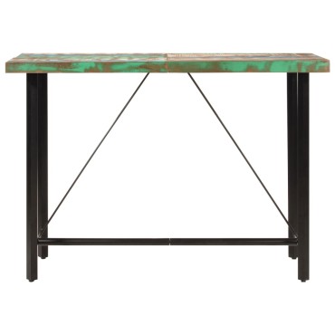 vidaXL Τραπέζι Μπαρ 150x70x107cm Μασίφ Ανακυκλωμένο Ξύλο & Σίδηρο 1 τεμ.