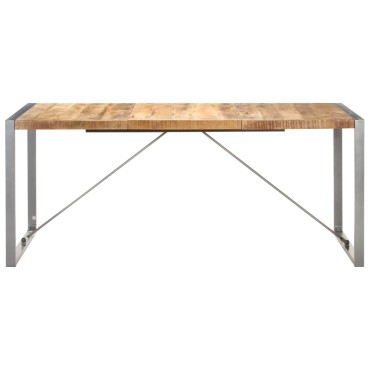 vidaXL Τραπεζαρία 180x90x75cm από Μασίφ Ακατέργαστο Ξύλο Μάνγκο 1 τεμ.