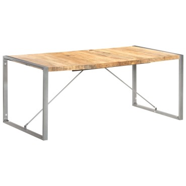 vidaXL Τραπεζαρία 180x90x75cm από Μασίφ Ακατέργαστο Ξύλο Μάνγκο 1 τεμ.