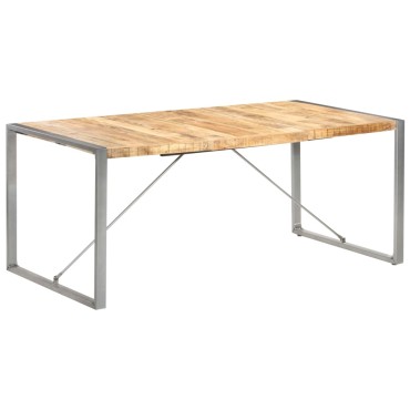 vidaXL Τραπεζαρία 180x90x75cm από Μασίφ Ακατέργαστο Ξύλο Μάνγκο 1 τεμ.