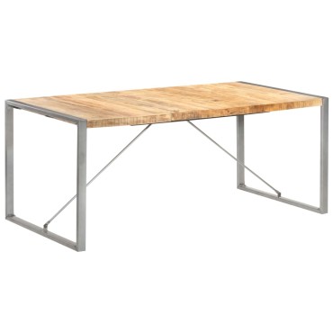 vidaXL Τραπεζαρία 180x90x75cm από Μασίφ Ακατέργαστο Ξύλο Μάνγκο 1 τεμ.