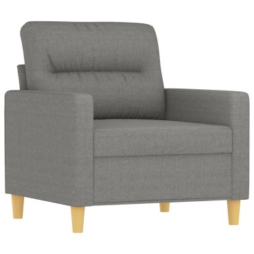 vidaXL Πολυθρόνα Σκούρο Γκρι Υφασμάτινη 78x77x80cm 1 τεμ. Γωνιακός