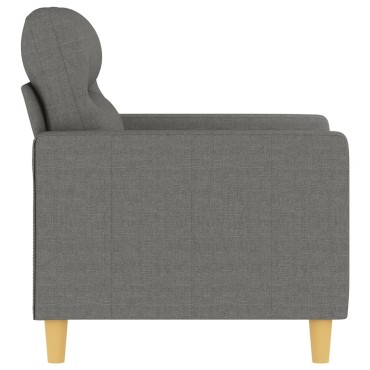 vidaXL Πολυθρόνα Σκούρο Γκρι Υφασμάτινη 78x77x80cm 1 τεμ. Γωνιακός