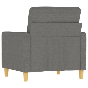 vidaXL Πολυθρόνα Σκούρο Γκρι Υφασμάτινη 78x77x80cm 1 τεμ. Γωνιακός
