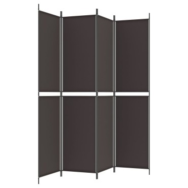 vidaXL Διαχωριστικό Δωματίου με 4 Πάνελ Μαύρο 200x220cm Υφασμάτινο 1 τεμ.
