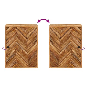 vidaXL Κρεμαστό ντουλάπι Καφέ 38x33,5x48cm Στερεό ξύλο μάνγκο