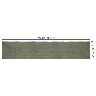 vidaXL Χαλί Περιοχής Λαδί 80x400cm Γιούτα