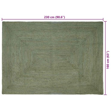 vidaXL Χαλί Περιοχής Λαδί 160x230cm Γιούτα