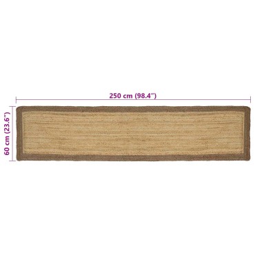 vidaXL Χαλί Περιοχής Γκρι 60x250cm Γιούτα