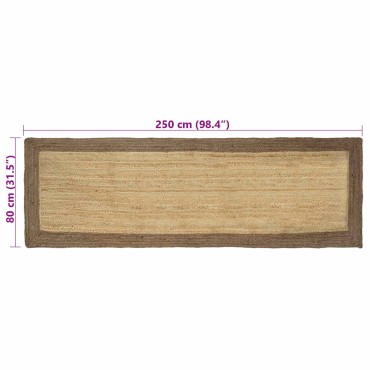 vidaXL Χαλιά χώρου Γκρι 80x250cm Γιούτα