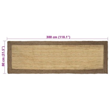 vidaXL Χαλί Περιοχής Γκρι 80x300cm Γιούτα
