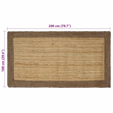 vidaXL Χαλί Περιοχής Γκρι 100x200cm Γιούτα