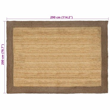 vidaXL Χαλί Περιοχής Γκρι 200x290cm Γιούτα