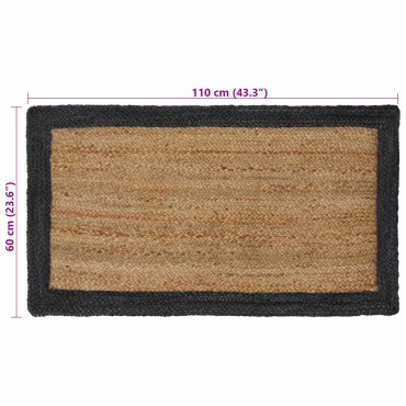 vidaXL Χαλιά χώρου Σκούρο Γκρι 60x110cm Γιούτα