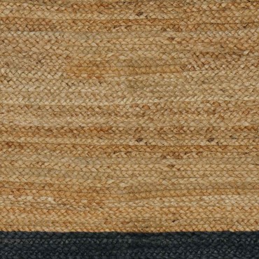 vidaXL Χαλί Περιοχής Σκούρο Γκρι 160x160cm Γιούτα