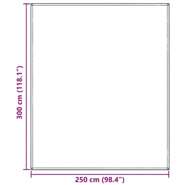 vidaXL Χαλκάκι Σκηνής Ανοιχτό γκρι 300 x 250 εκ Πολυαιθυλένιο