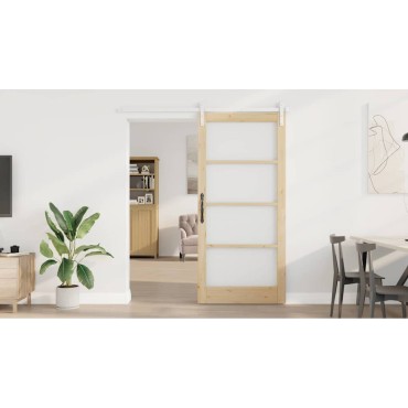 vidaXL Συρόμενη Πόρτα ORKDAL Φυσικό 93 x 202 cm