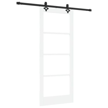 vidaXL Συρόμενη Πόρτα ORKDAL 83 x 202 εκ. Μασίφ ξύλο πεύκου και γυαλί