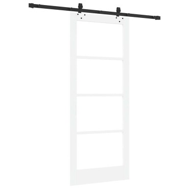 vidaXL Συρόμενη Πόρτα ORKDAL 83 x 202 εκ. Μασίφ ξύλο πεύκου και γυαλί