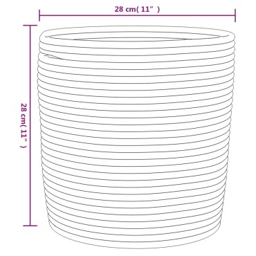 vidaXL Καλάθια Αποθήκευσης 2 τεμ. Γκρι/Λευκό Ø28 x 28 εκ. Βαμβακερά